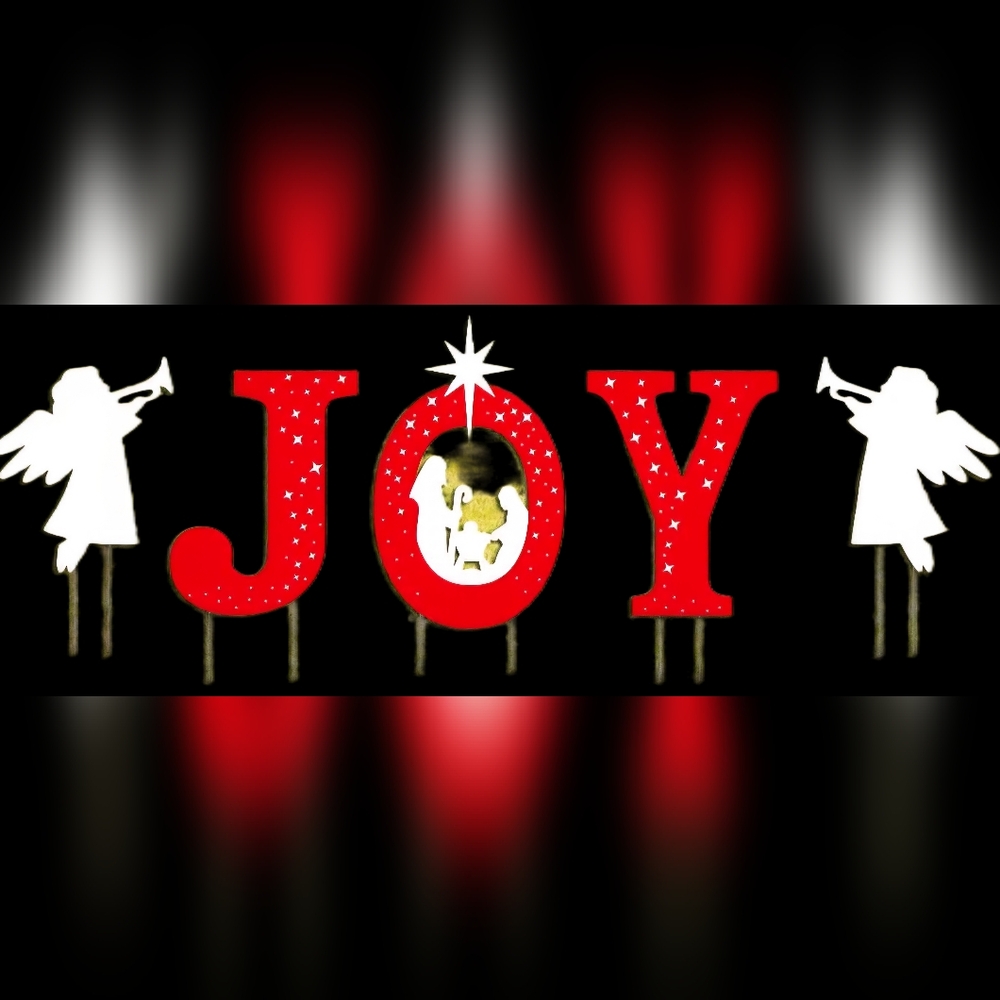 "Joy" Holiday Lawn Decor Set Of 2